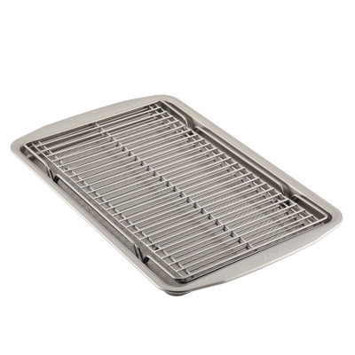 Bakeware Baking Sheet Pan and Cooling Rack Set, 3 Piece