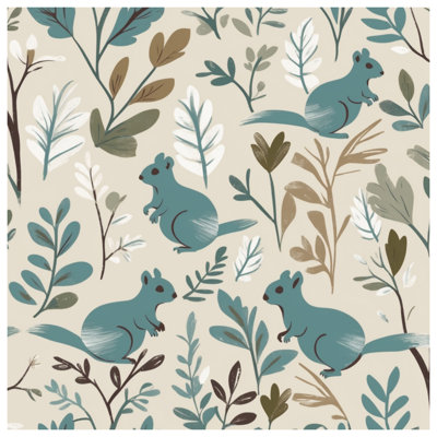 Squirrels And Leaves Double Sided Throw Pillows