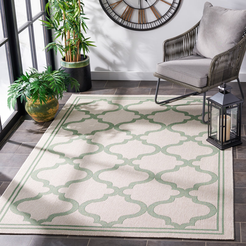 Bermuda Performance Machine Washable Geometric Indoor/Outdoor Area Rug, Rectangle 4' x 6'