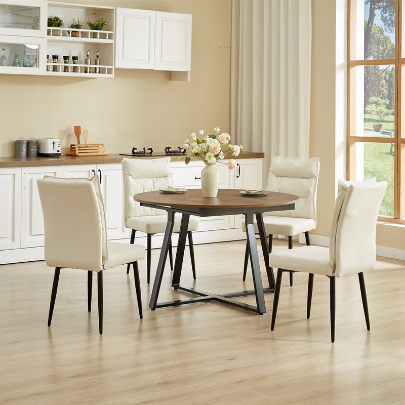 Devantre 4 - Person Dining Set, Beige