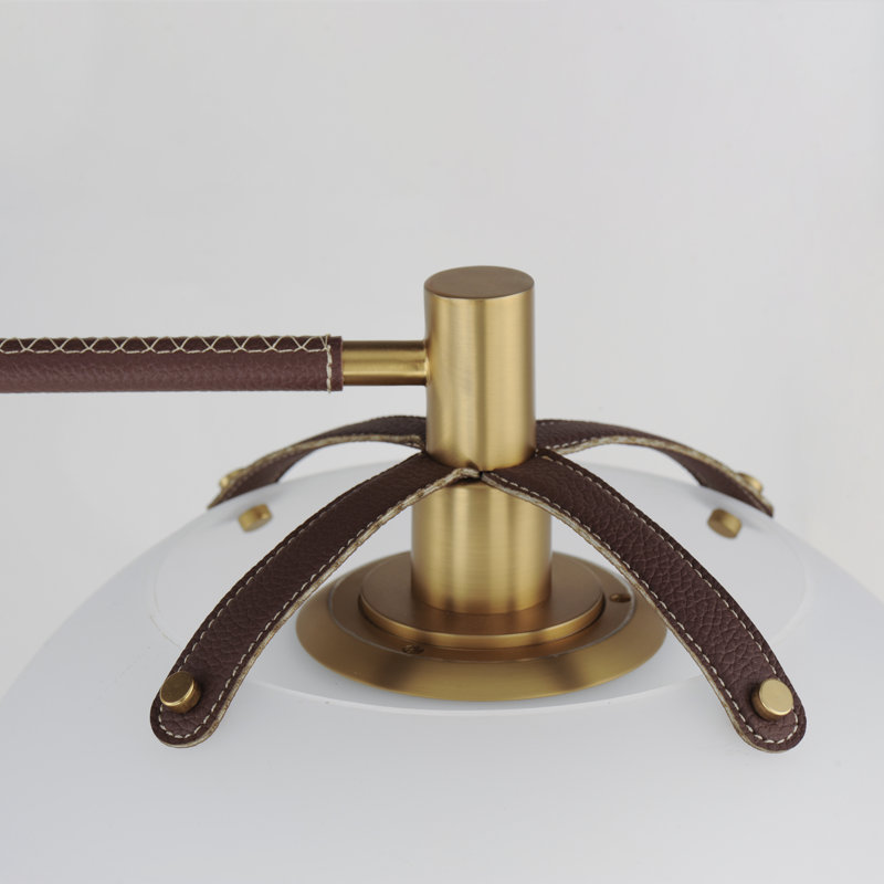 Domain 2 - Light LED Pendant, Frosted, Natural Aged Brass