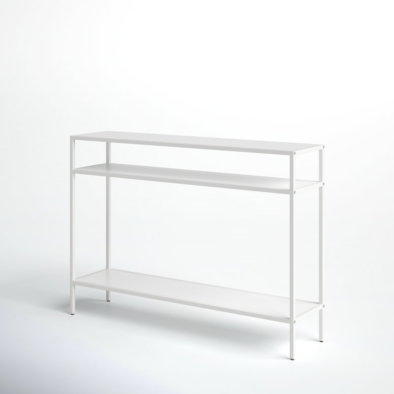 Aisha Console Table, Matte White, 30" H x 42" W x 10" D