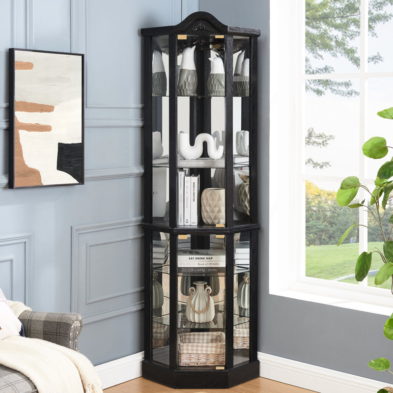 Vitrine noire en verre American Design
