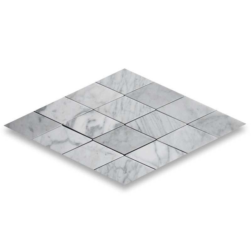 3" x 5" Marble Grid Mosaic Wall & Floor Tile