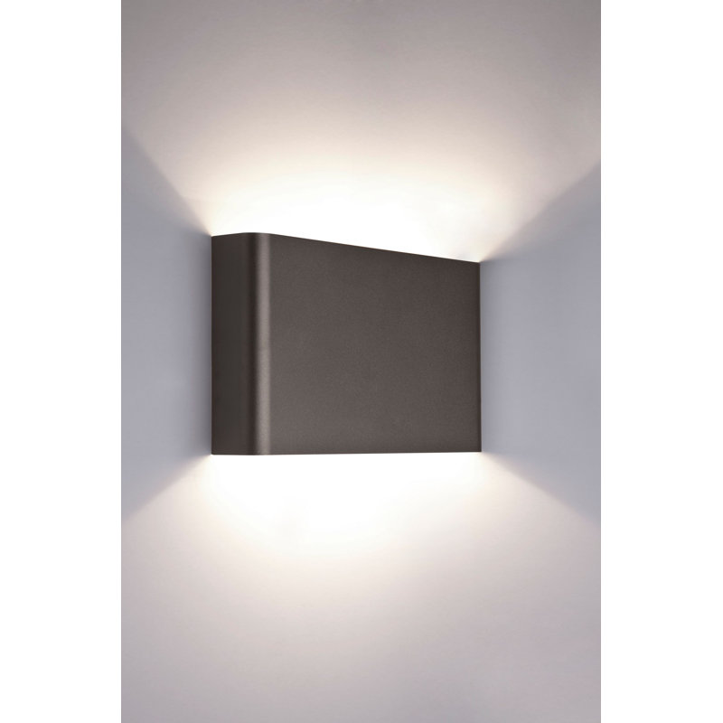 Flouncy wall lamp 2-light Petekar, Graphite