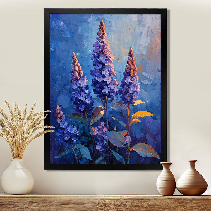 Nikole - Floral Canvas Art Print, H 32 po x l 16 po, Noir, noir, noir, noir, Reproduction encadrée d'une seule photo