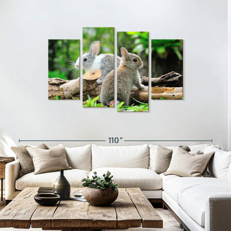 Brampt Garden Rabbits, 48" H x 75" W