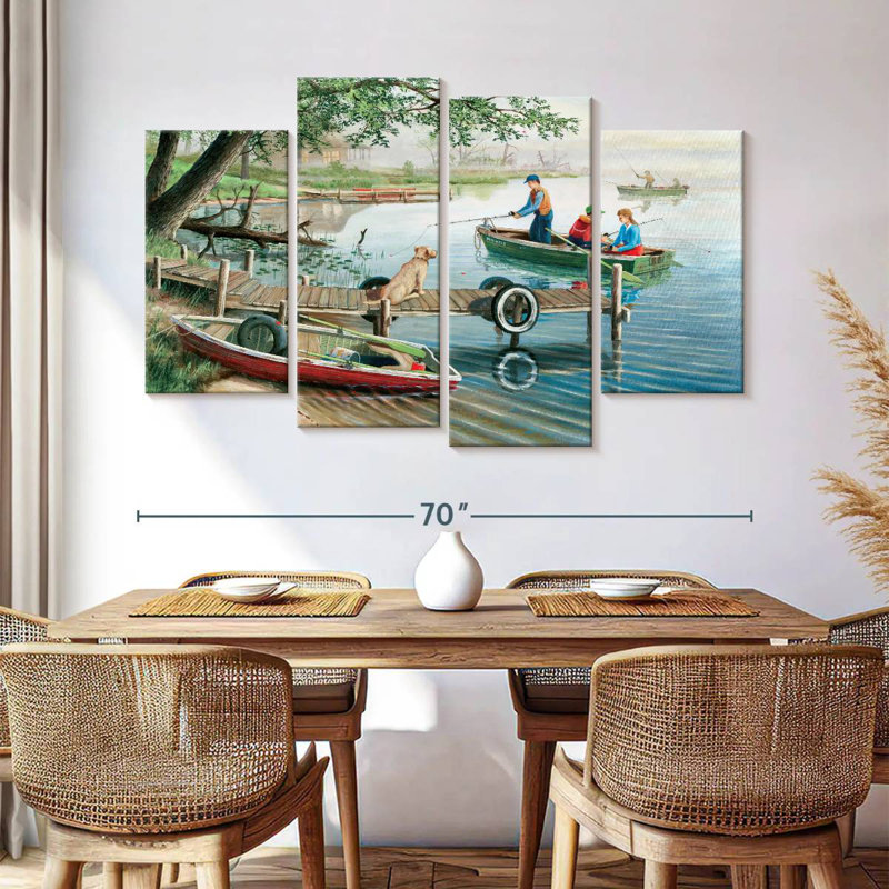 Senne Dog On Dock, 42" H x 68" W