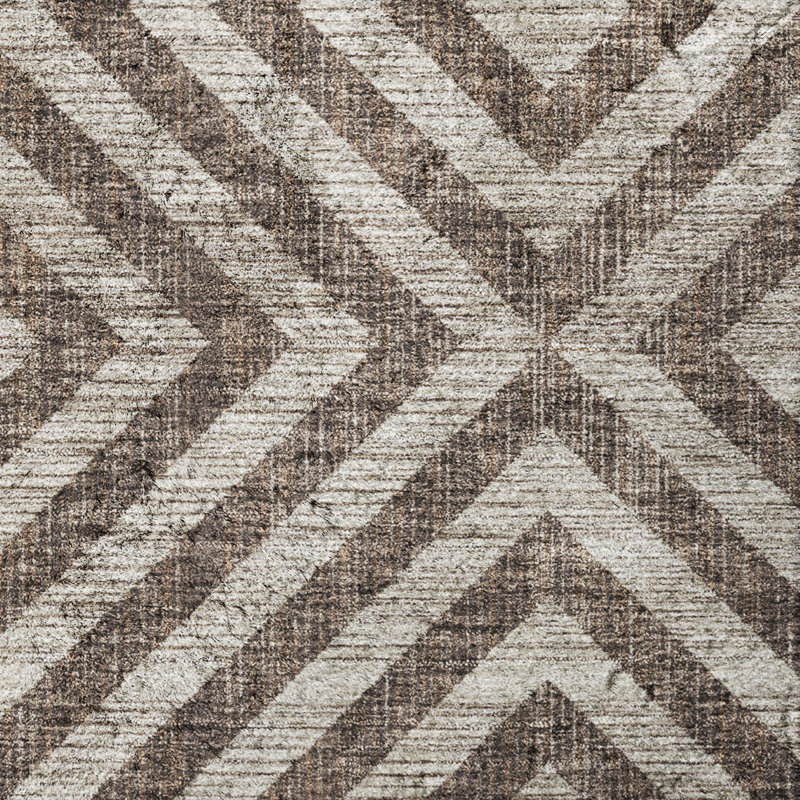 Tapis géométrique Dream Shag ADS733, lavable à la machine de qualité supérieure, Brown, 10' x 14'