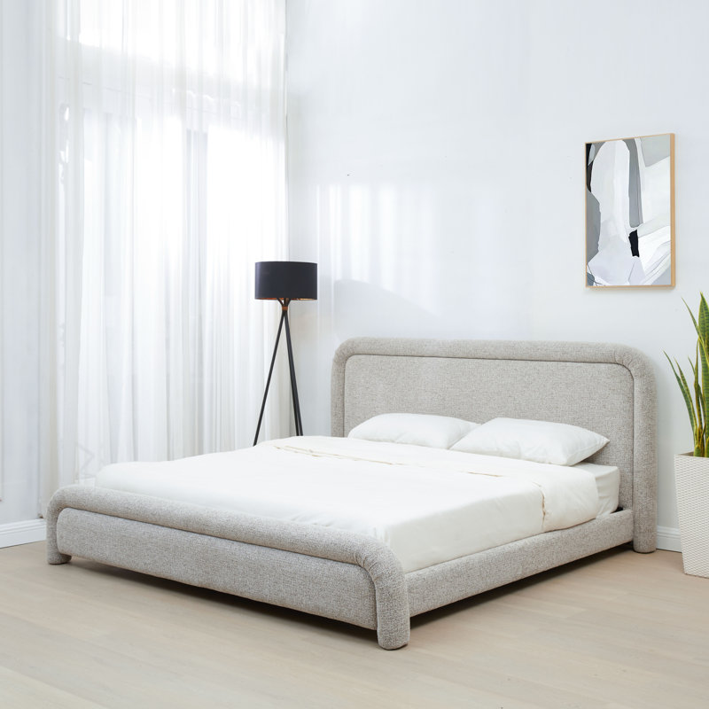 Adelle Chenille King Bed, Brown/ White, King