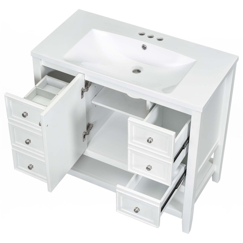 Meuble-lavabo 36 po avec lavabo, Blanc
