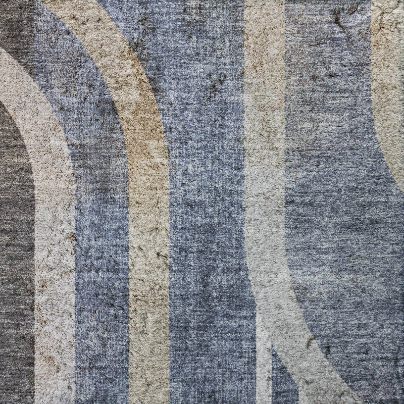 Tapis à poil long de qualité supérieure lavable à la machine ADS532, Navy, 2'3" x 7'6" Runner