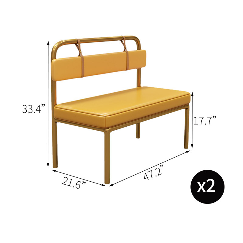 Banc de restaurant moderne et simple (ensemble de 2).