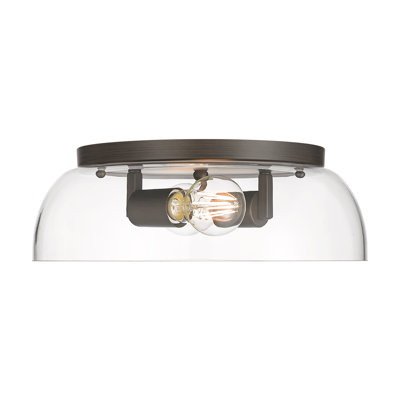 Iftimie 14" Flush Mount with Clear Glass