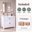 Freestanding Standard Free Standing Single Double Single Vanity Bathroom Vanity With Ceramic Top