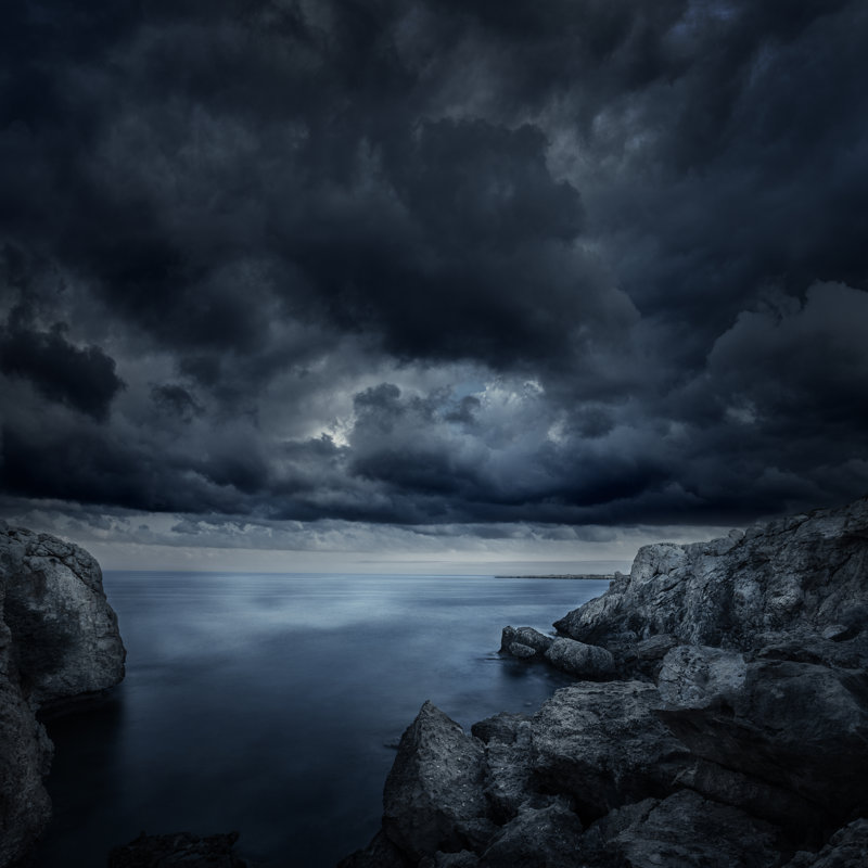 Stormy Sea by Da-kuk - Wrapped Canvas Print, 51cm H x 51cm W