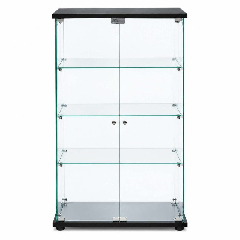 32.17 " W Glass Curio Cabinet