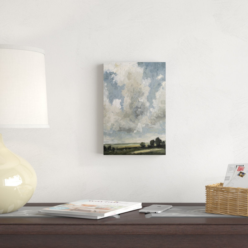 «Gathering Clouds» par Marian Parsons - peinture sur toile tendue, H 12 po x l 8 po