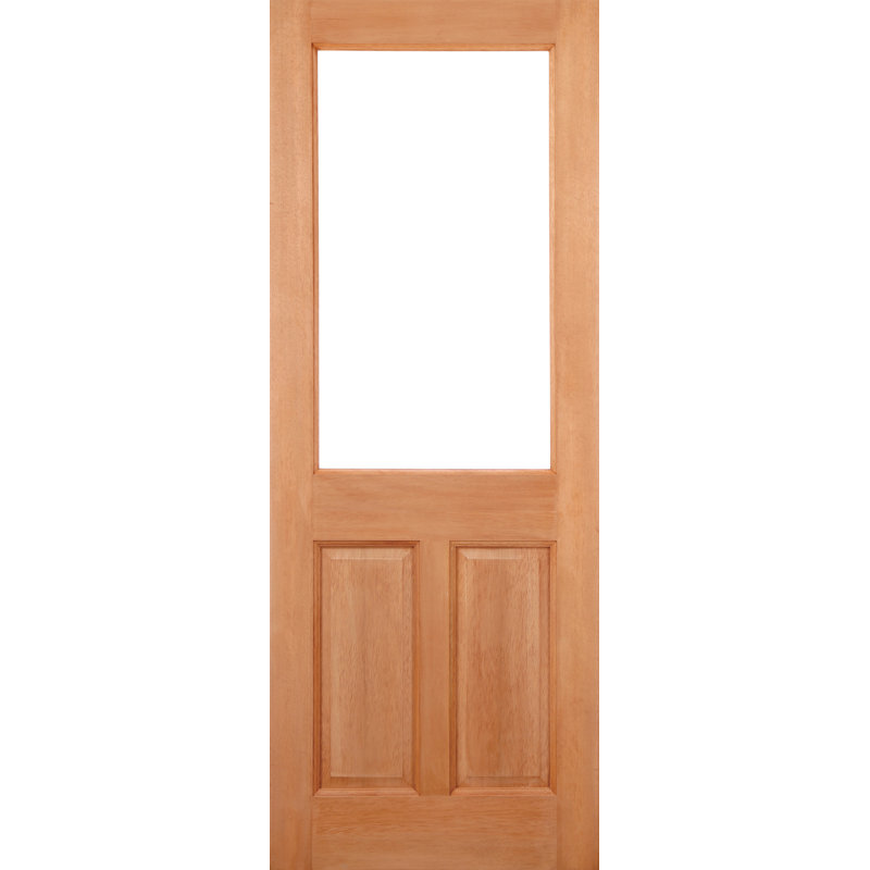 2XG 2P Unglazed Hardwood External Door, 208.3 cm H x 86.4cm W x 4.4 cm D