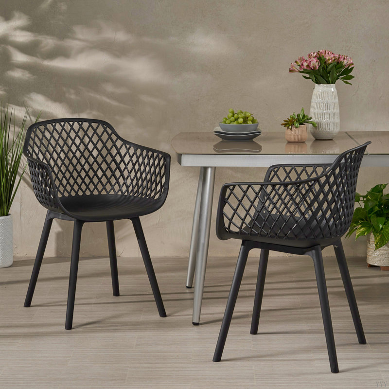 CHAISE MODERNE À PAVOT, Noir