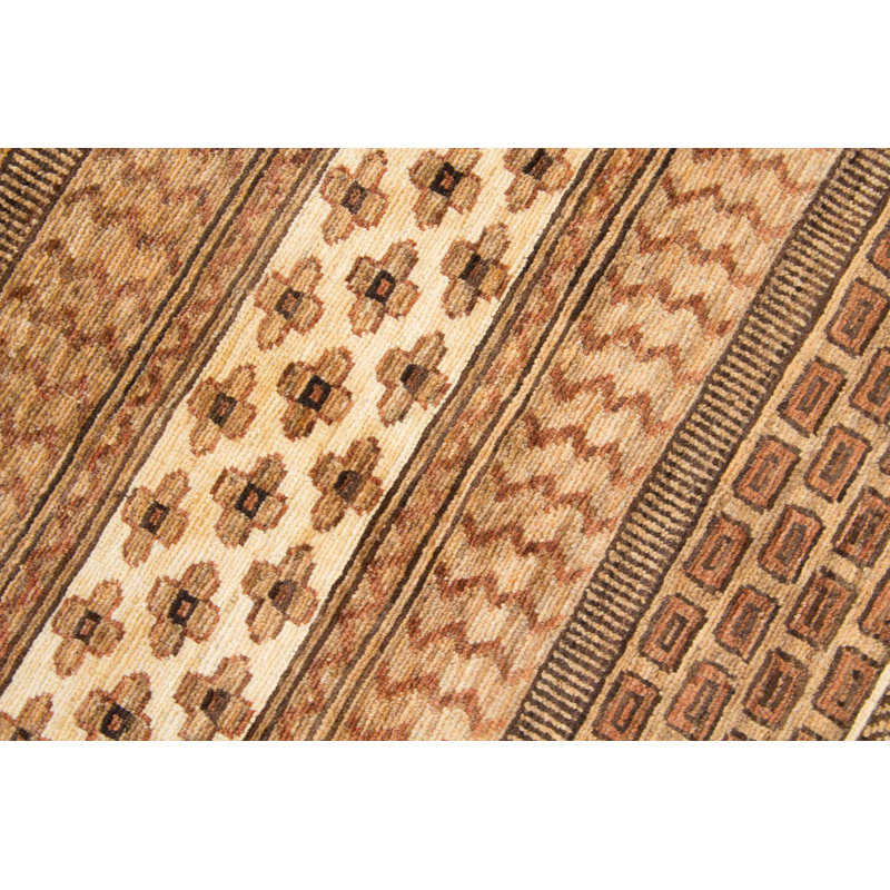 Striped Wool Hand Woven 95cm X 143cm Area Rug