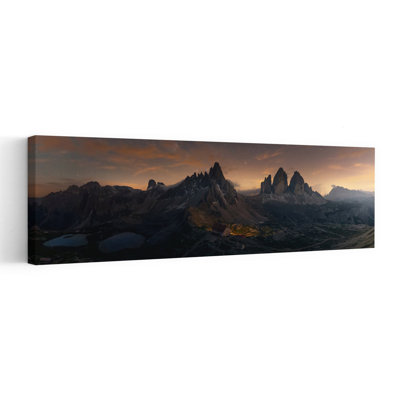 «Twilight Alpine Peaks Dramatic Peaceful Serene Landscape Mountain», art mural