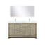 Ensemble de meuble-lavabo double en acacia rustique l 60 po x P 20 po, plateau en marbre de culture, robinet chromé et miroir de 55 po-1455960298-1455960310