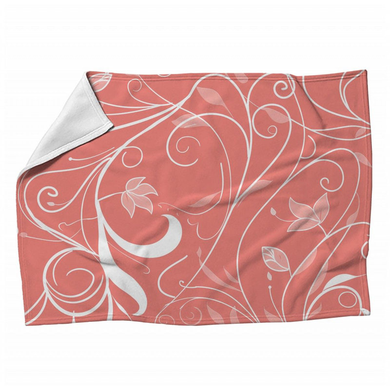 Jeté floral en molleton - Jetés d'art pour canapés ou lits - 12280, L 50 po x L 60 po
