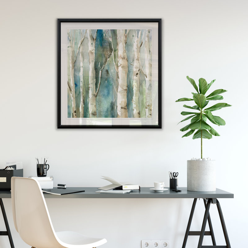 « river bouleau i », impression encadrée, H 26,5 po x l 26,5 po x P 1,5 po