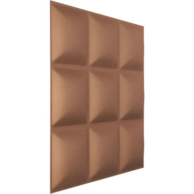 19 5/8"W x 19 5/8"H Classic EnduraWall Decorative 3D Wall Panel, Universal Aged Metallic(Covers 2.67 Sq. Ft.)