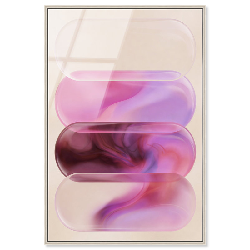 Clear Rose High-Gloss Frameless Acrylic Glass Wall Art Abstract Print by Oliver Gal, Ready to Hang, 10 x 15, 11"H x 16"W