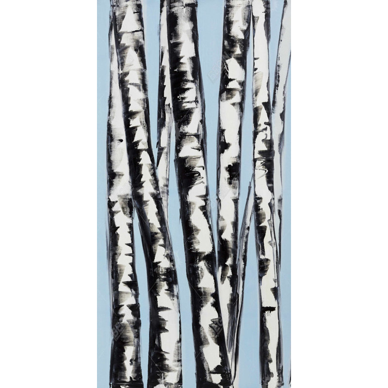 Pastel birches - 15.75"x31.50" Desk mat