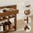 Adryell 2-Tier Solid Wood Entryway Benches with Drawers & Padded Cushions – Cozy Shoe Storage-2112178068-2112178065