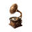 Retro Gold Gramophone with Bluetooth connectivity