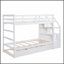 Lit avec lit gigogne et escalier de rangement, parfait pour les chambres peu encombrantes et organisées-421607946