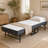 Industrial Metal Extra Long Folding Guest Bed 5 Inch Memory Foam Mattress 450lbs Portable Rollaway Design