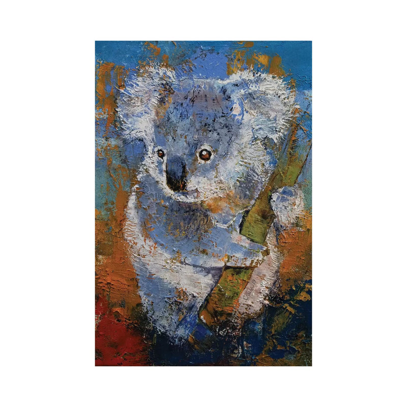 Koala 1 Piece Wrapped Canvas Painting, 20.32 cm H x 30.48 cm W