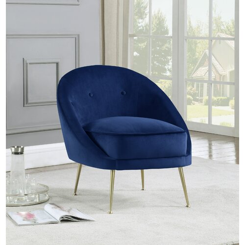 Mercer41 Monty Velvet Barrel Chair & Reviews | Wayfair