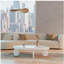 Table basse moderne 46 po x 29 po x 12 po - blanc ultrabrillant-213690894