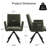 Swivel Upholstered Dining Chair, Mid Century Modern Kitchen Chair with Metal Legs-1279621862