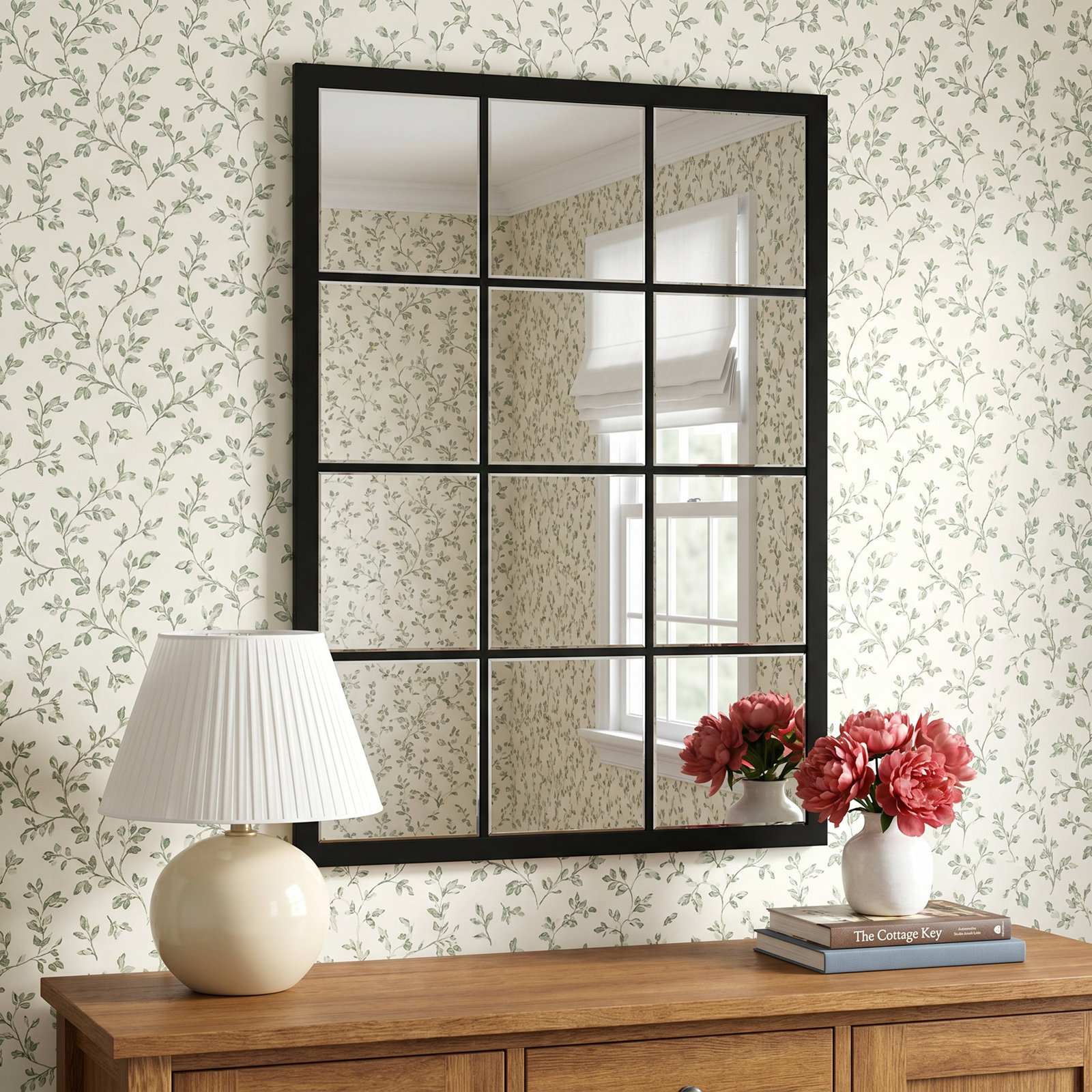 Suffolk 30" Accent Mirror, Black