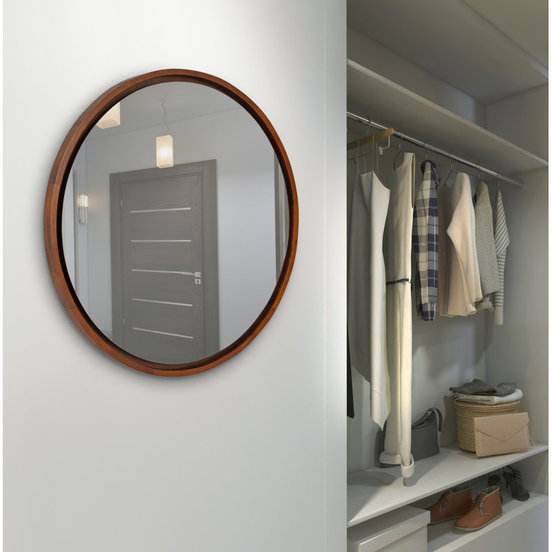 Flat Mirror, Walnut Brown