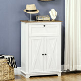 Farmhouse Barn Door Accent Cabinet,Kitchen Sideboard Storage Cabinet with Double Doors, Drawer, and Adjustable Shelf for Bedroom, Living Room,Sideboard