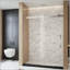 Porte de douche simple sans cadre 56-60 x 76 - Nickel brossé, rail carré-129878176