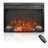  23" Electric Fireplace, Adjustable 4 Flame Brightness, Fireplace Insert with Remote, Digital Display, 8H Timer, Overheating Protection, 1400W