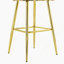 Ensemble de 2 tabourets de bar beige en velours avec chaînes dorées et pieds dorés, capitonnage moderne pour îlot de cuisine et bar pour la maison-1749645659