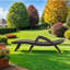 Wicker Chaise Lounge in PE for Outdoor Patio and Garden