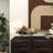 Tempered Glass Scalloped Edge Kitchen Serving Bowl with Bronze Metal Scroll Stand