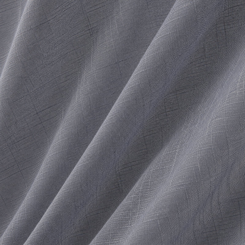 Baltras Semi Sheer Curtain Single Panel, 54" x 96", Smoke Blue