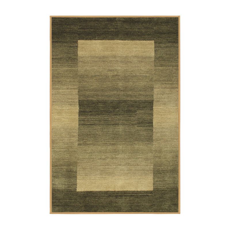 Tapis contemporain noir / beige, Rectangle 5 pi x 7 pi